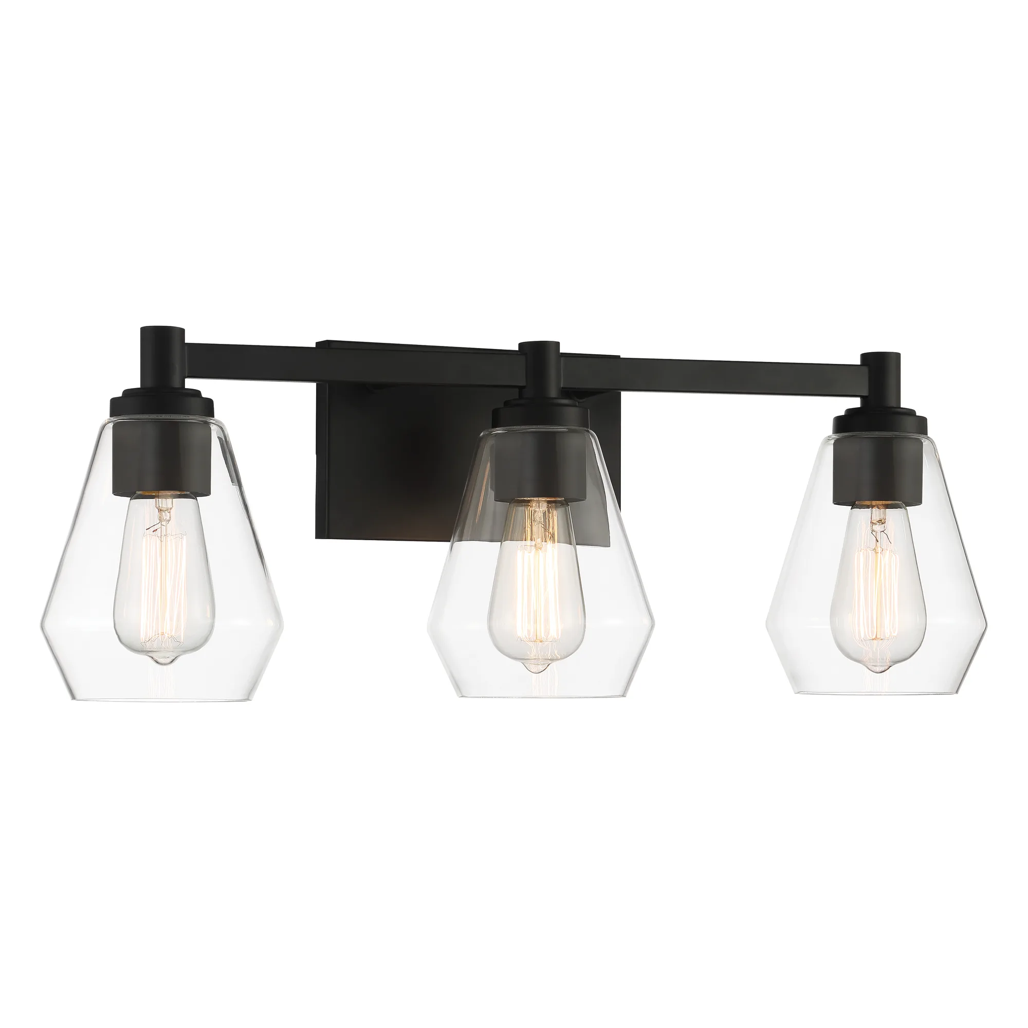 Clarity 3-Light Bath Vanity in Coal Black