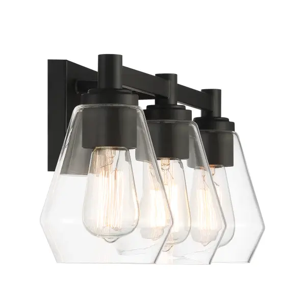 Clarity 3-Light Bath Vanity in Coal Black - Image 4