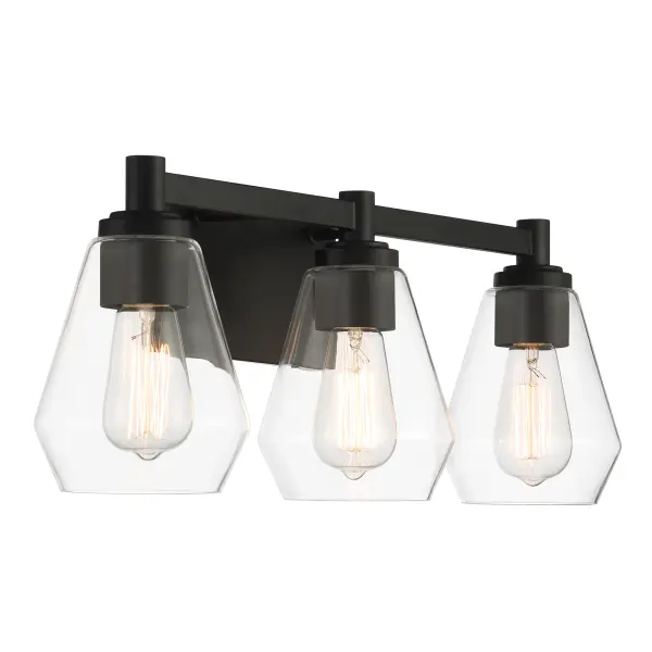 Clarity 3-Light Bath Vanity in Coal Black - Image 5