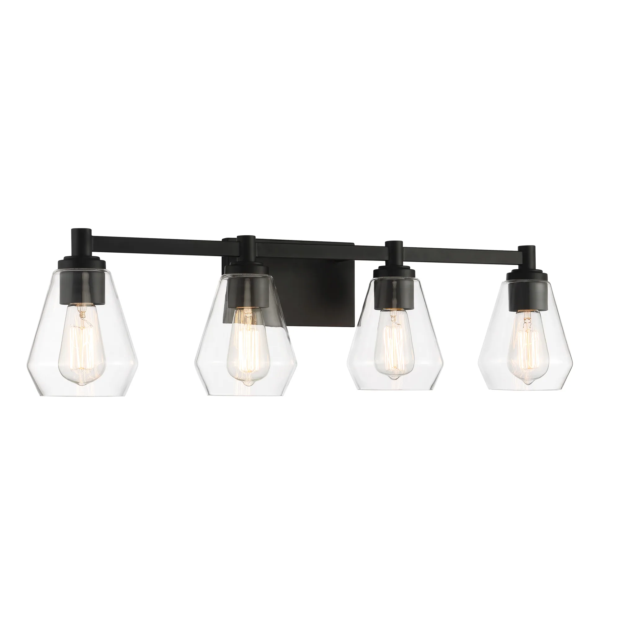 Clarity 4-Light Bath Vanity in Coal Black