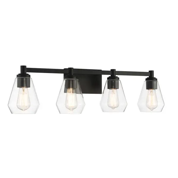 Clarity 4-Light Bath Vanity in Coal Black - Image 1
