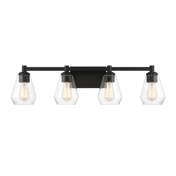 Clarity 4-Light Bath Vanity in Coal Black - Image 2