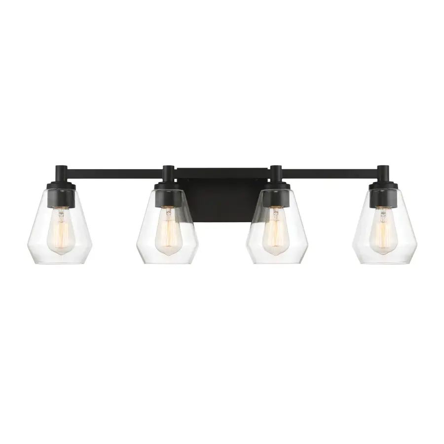 Clarity 4-Light Bath Vanity in Coal Black - Image 2