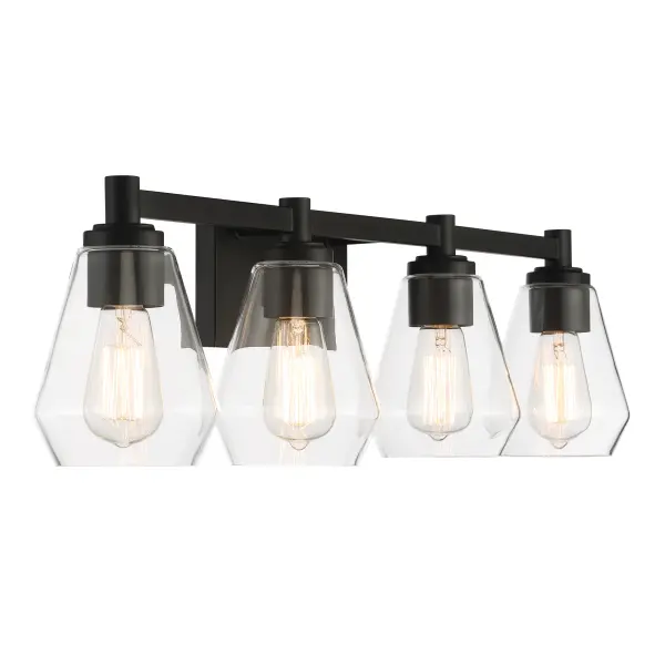 Clarity 4-Light Bath Vanity in Coal Black - Image 4