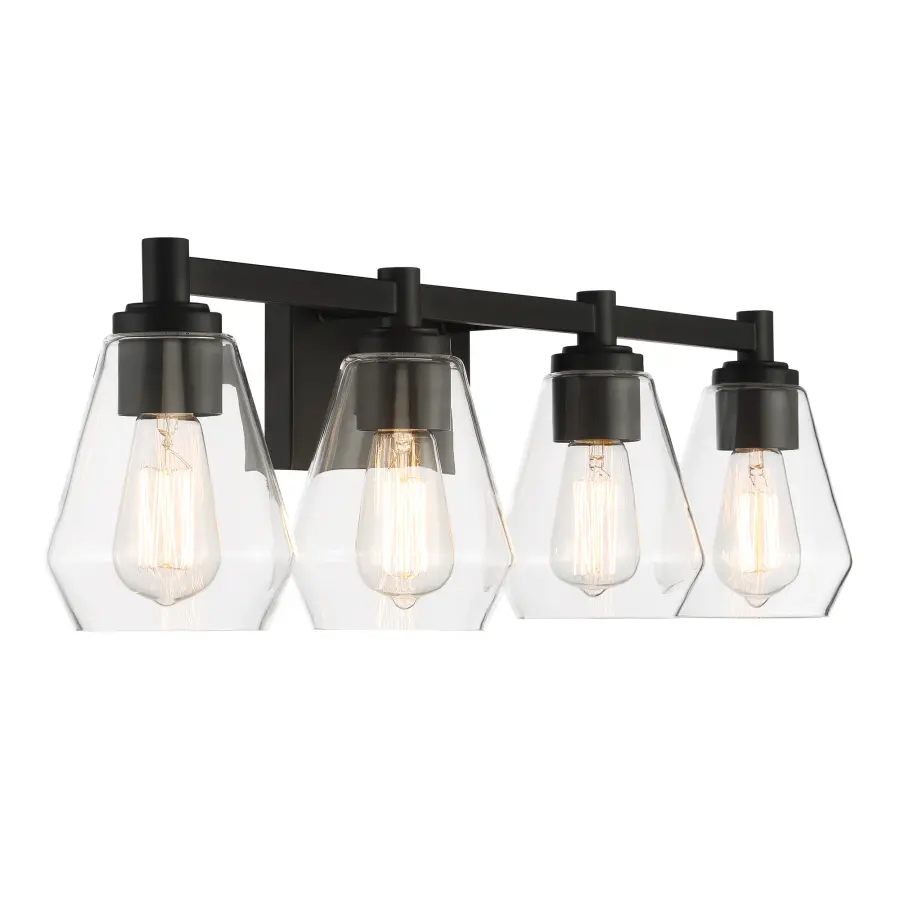 Clarity 4-Light Bath Vanity in Coal Black - Image 4