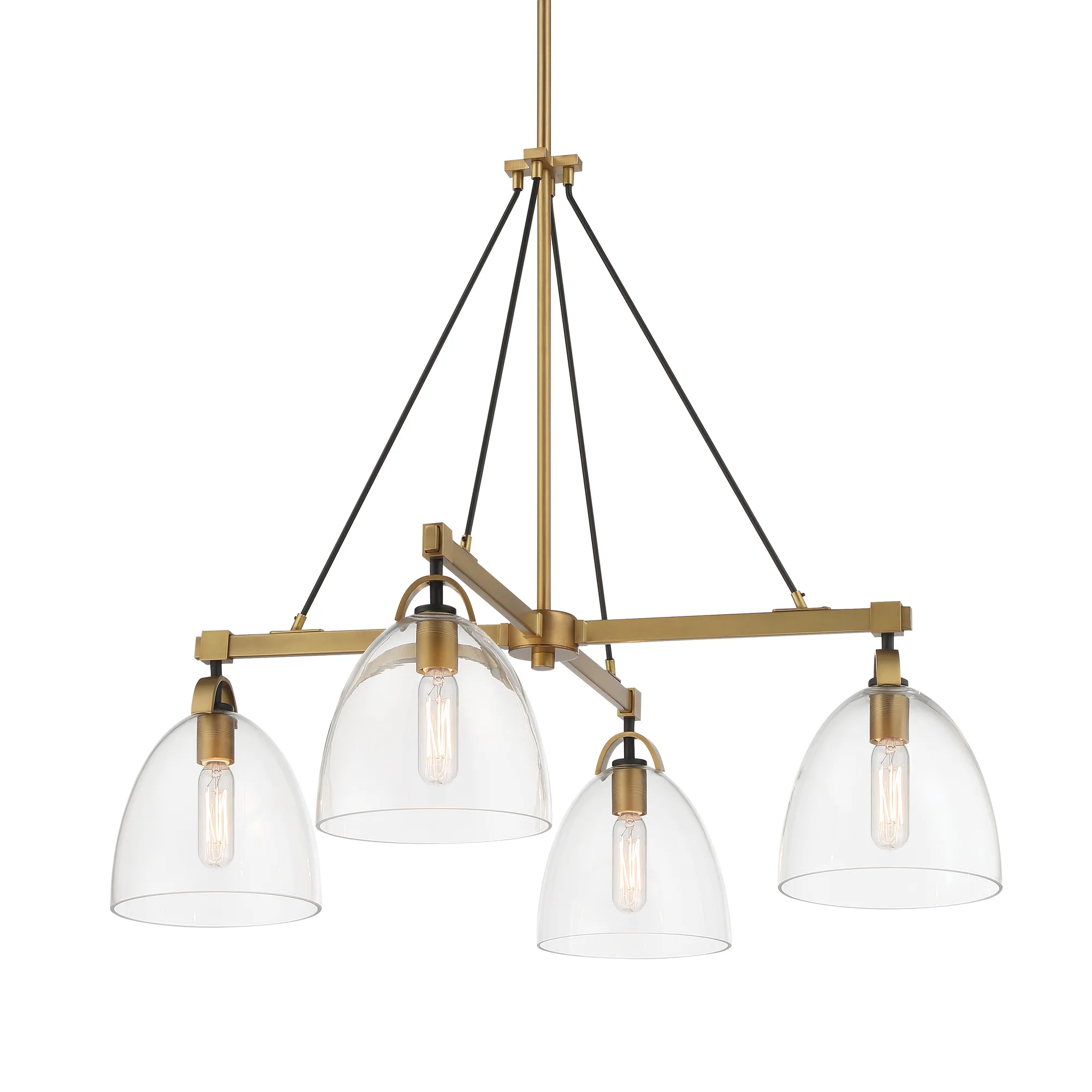 Sommersby 30" 4-Light Chandelier in Legacy Brass