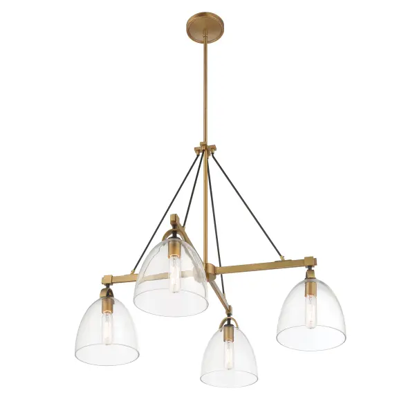 Sommersby 30" 4-Light Chandelier in Legacy Brass - Image 8