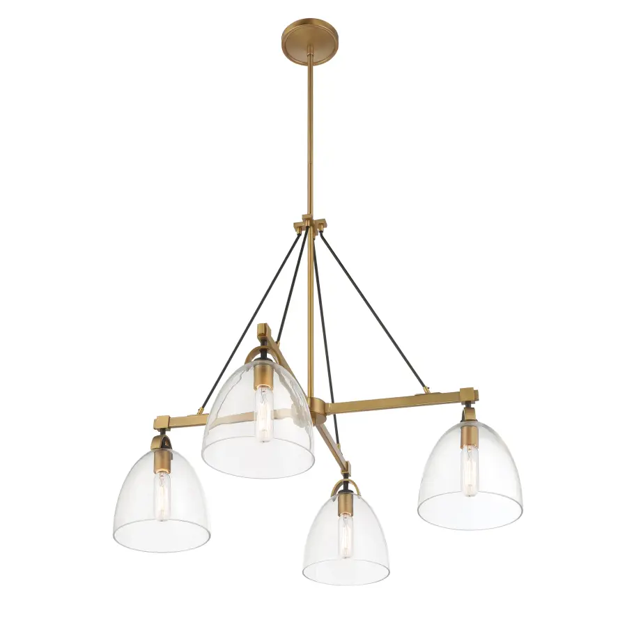 Sommersby 30" 4-Light Chandelier in Legacy Brass - Image 8