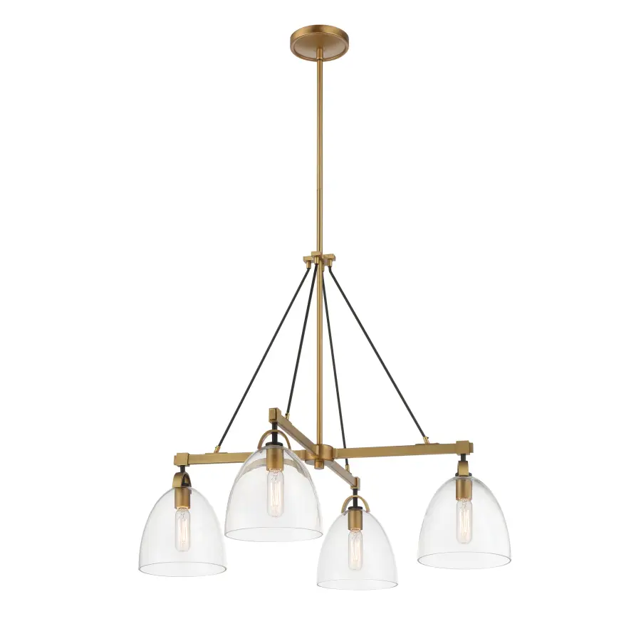 Sommersby 30" 4-Light Chandelier in Legacy Brass - Image 9