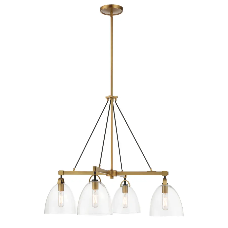 Sommersby 30" 4-Light Chandelier in Legacy Brass - Image 10
