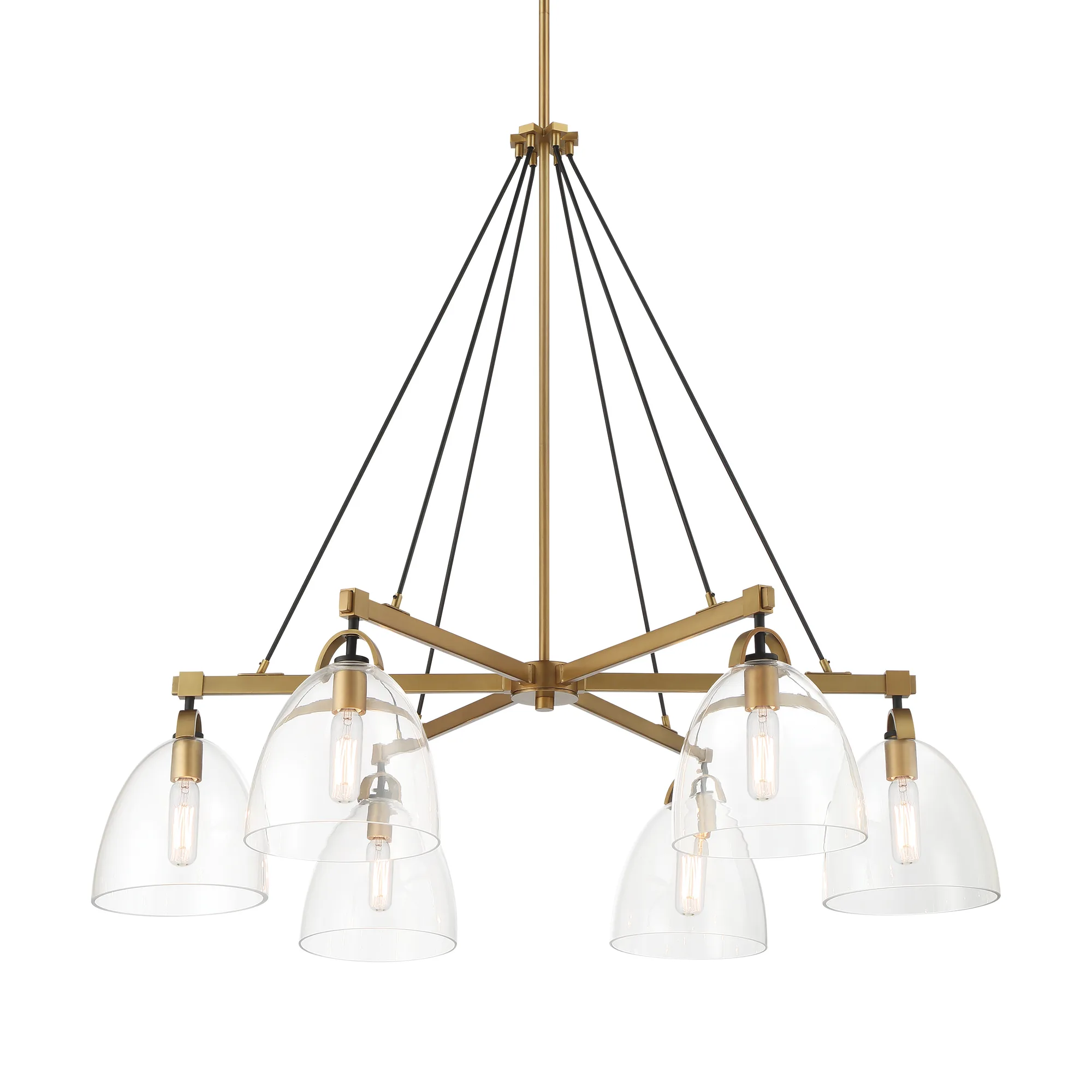 Sommersby 36" 6-Light Chandelier in Legacy Brass