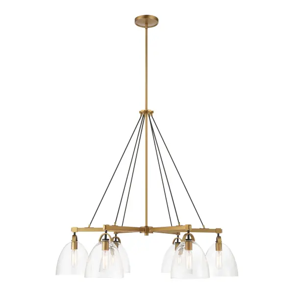 Sommersby 36" 6-Light Chandelier in Legacy Brass - Image 11