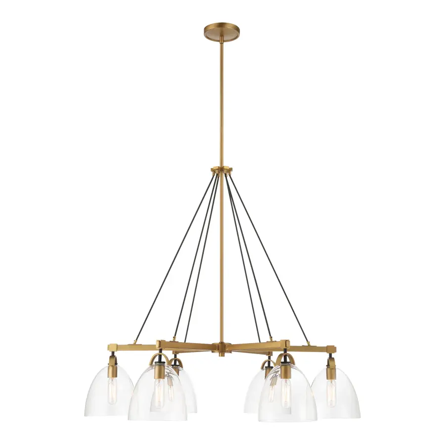 Sommersby 36" 6-Light Chandelier in Legacy Brass - Image 11