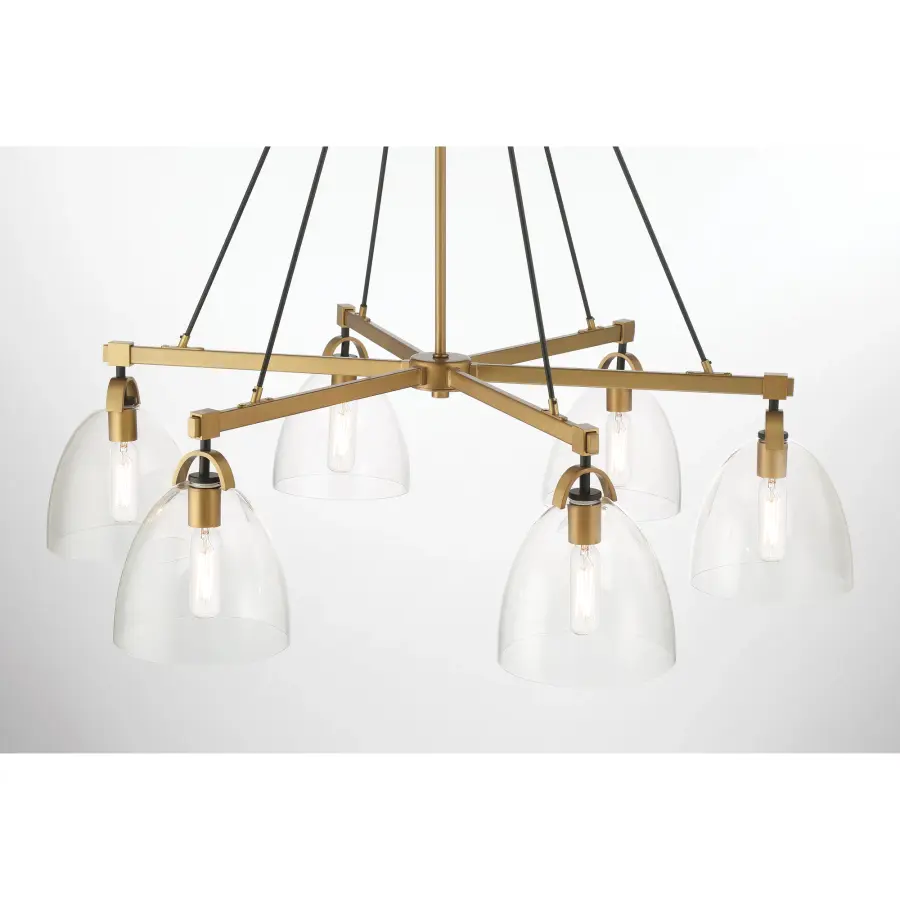 Sommersby 36" 6-Light Chandelier in Legacy Brass - Image 7