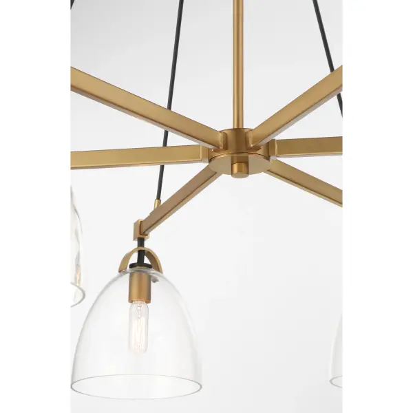 Sommersby 36" 6-Light Chandelier in Legacy Brass - Image 8