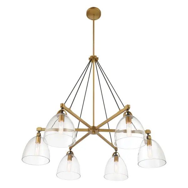 Sommersby 36" 6-Light Chandelier in Legacy Brass - Image 9