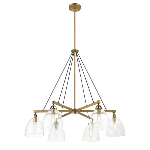 Sommersby 36" 6-Light Chandelier in Legacy Brass - Image 10