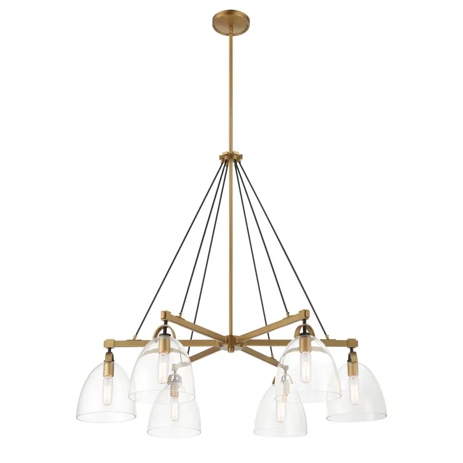 Sommersby 36" 6-Light Chandelier in Legacy Brass - Image 10