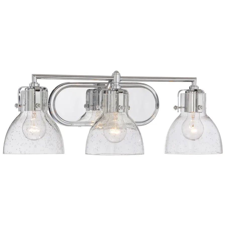 3-Light Seeded Glass Bath Vanity Light