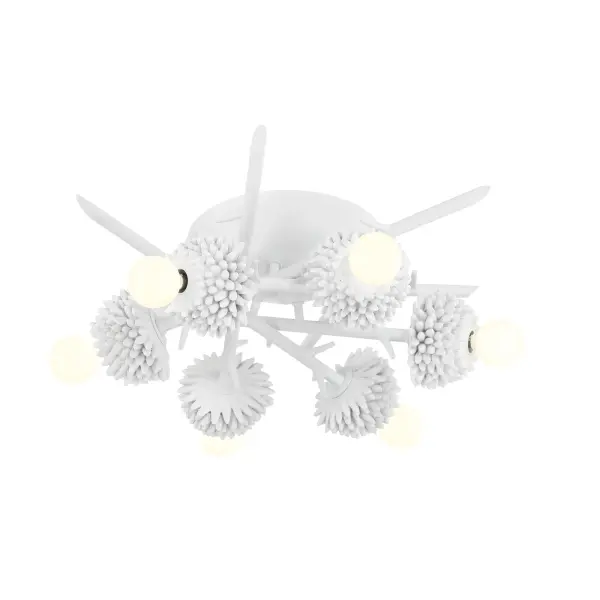 North Fork 6-Light Flush Mount in Sand White - Image 6