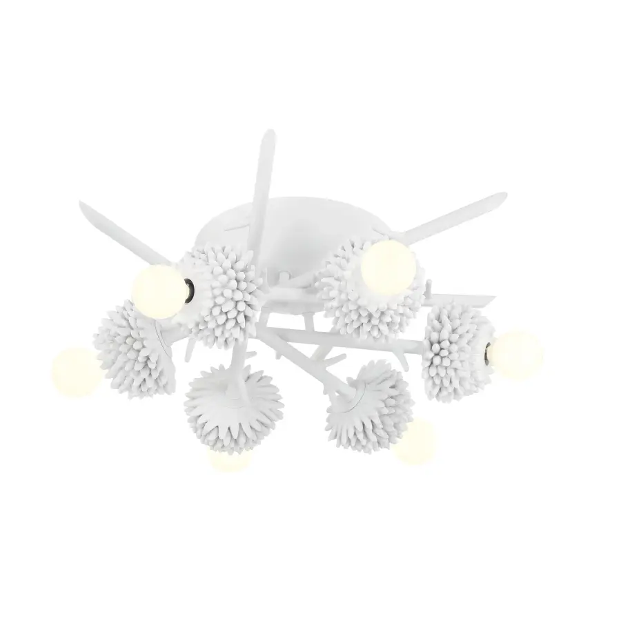 North Fork 6-Light Flush Mount in Sand White - Image 6