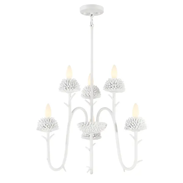 North Fork 6-Light Pendant in Sand White - Image 1