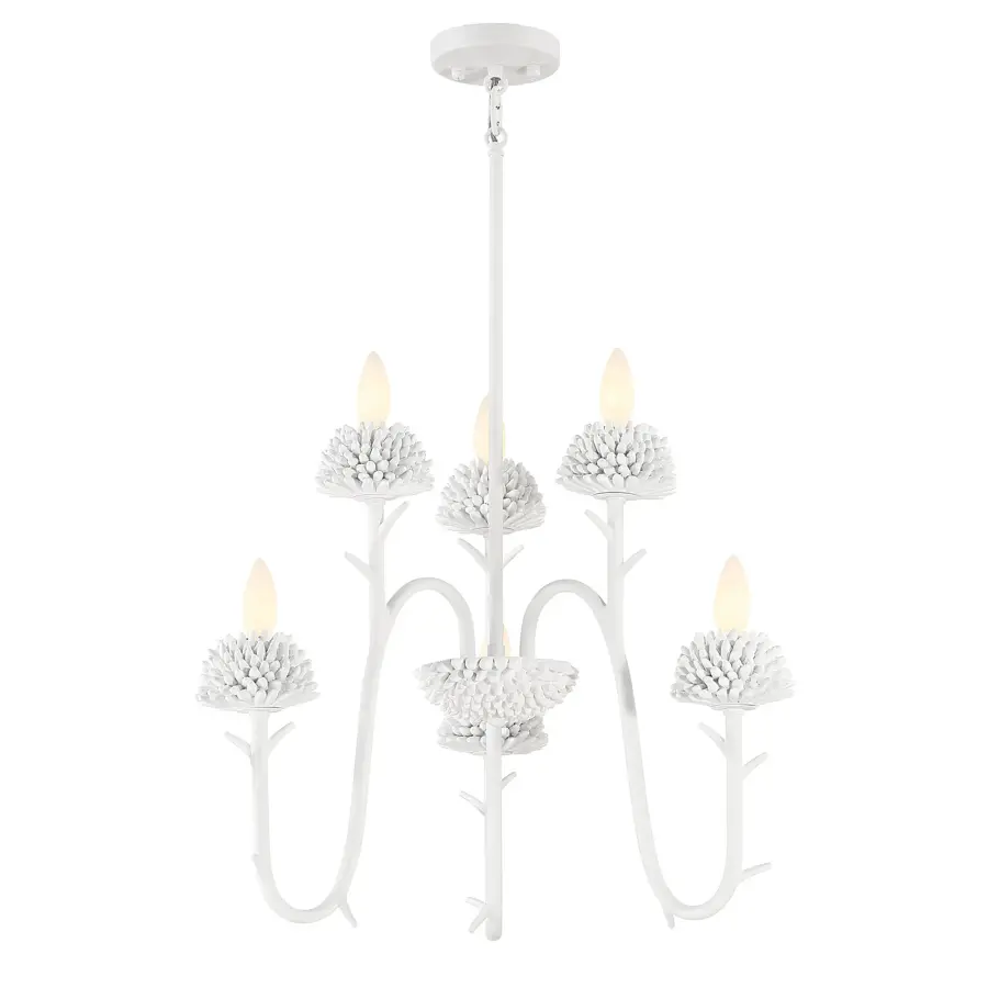 North Fork 6-Light Pendant in Sand White - Image 5