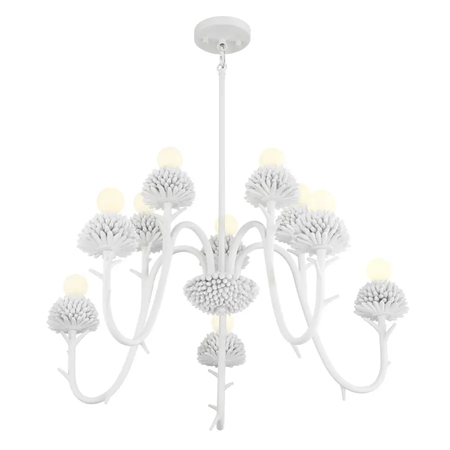 North Fork 10-Light Two-Tier Chandelier in Sand White - Image 2