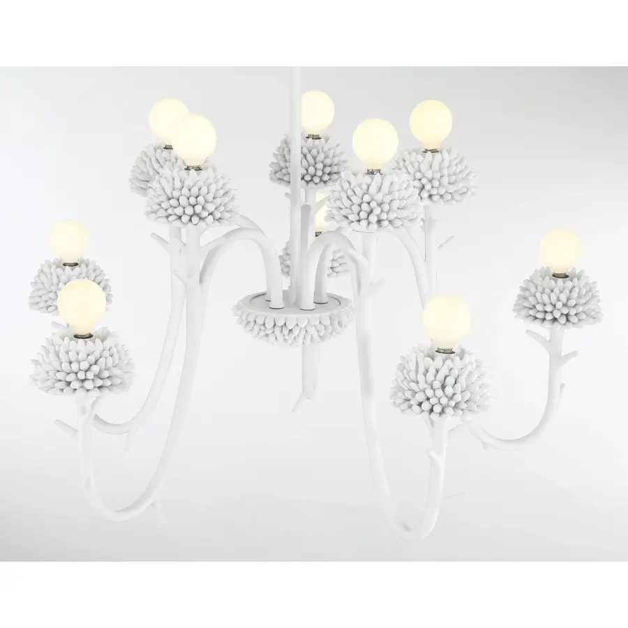 North Fork 10-Light Two-Tier Chandelier in Sand White - Image 3