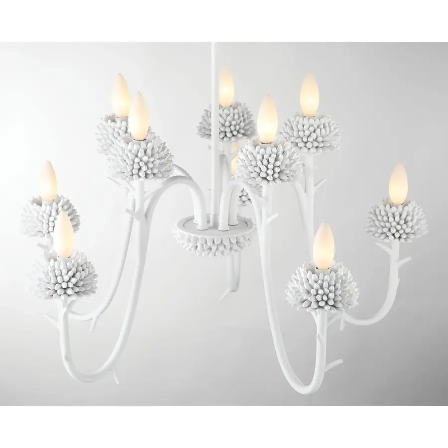 North Fork 10-Light Two-Tier Chandelier in Sand White - Image 4