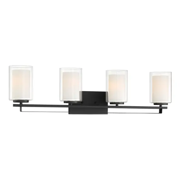 The Parsons Studio 4-Light Bath Vanity combines clean transitional lines with an industrial Sand Coal finish. At 32.5 inches wide, it provides excellent illumination for medium to large vanities with dimmable functionality.