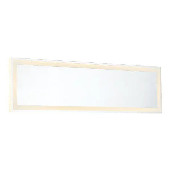 This 18-inch backlit vanity mirror delivers excellent illumination with 2,959 lumens and a high 93 CRI for accurate color rendering. ADA compliant and dimmable, it's ideal for compact spaces requiring quality task lighting.
