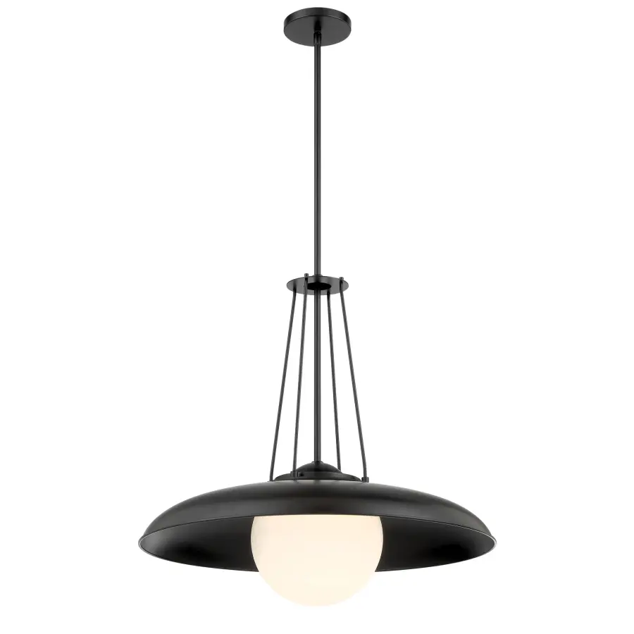 Schooner Ridge 24" Coal Black Pendant Light - Image 1