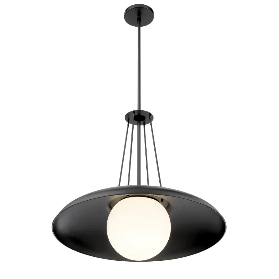 Schooner Ridge 24" Coal Black Pendant Light - Image 4