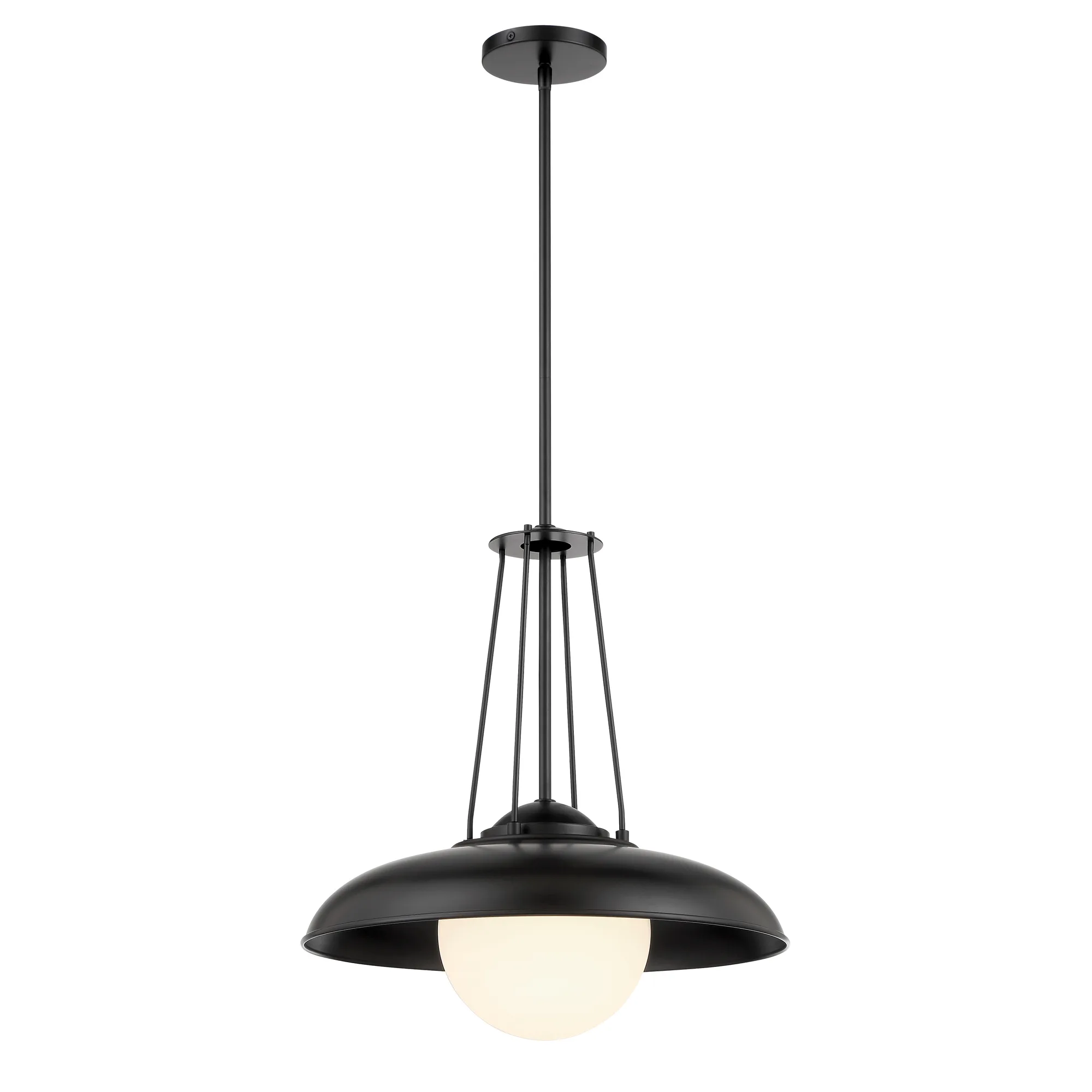 Schooner Ridge 18" Coal Black Pendant Light