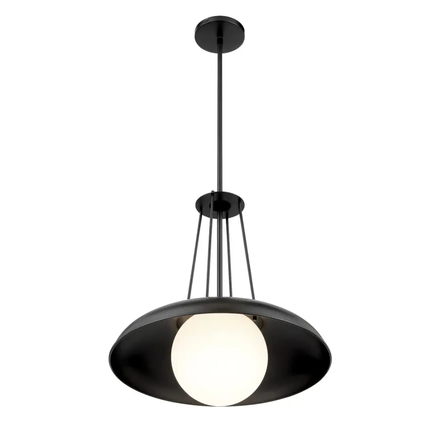 Schooner Ridge 18" Coal Black Pendant Light - Image 4