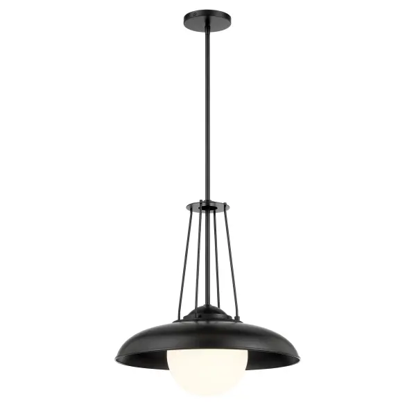 Schooner Ridge 18" Coal Black Pendant Light - Image 5