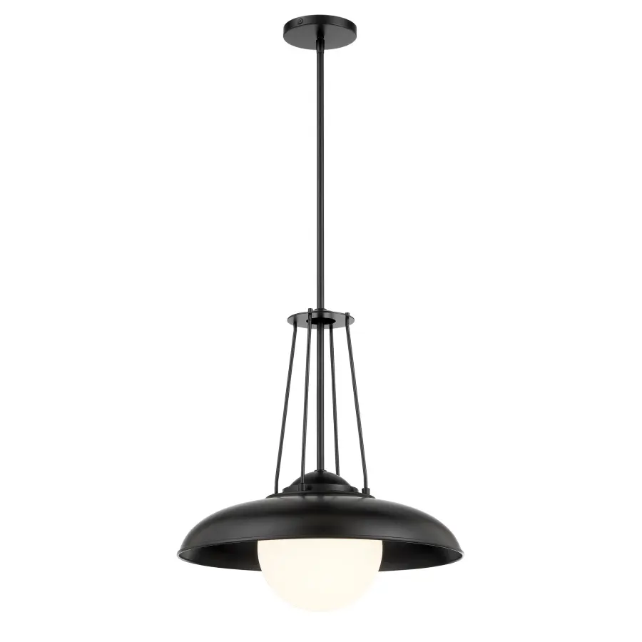 Schooner Ridge 18" Coal Black Pendant Light - Image 5