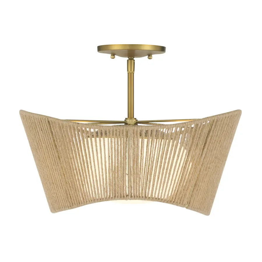 Key Largo Semi Flush Mount in Soft Brass - Image 2
