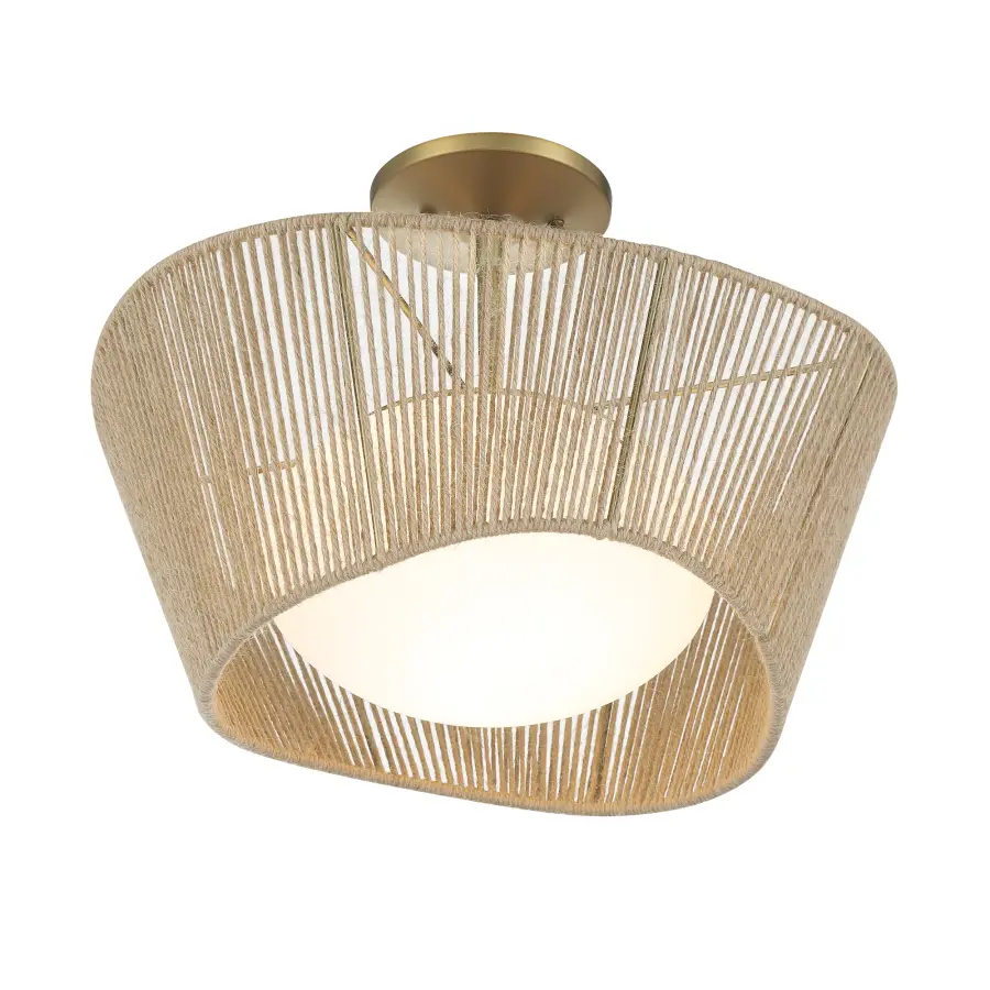 Key Largo Semi Flush Mount in Soft Brass - Image 4