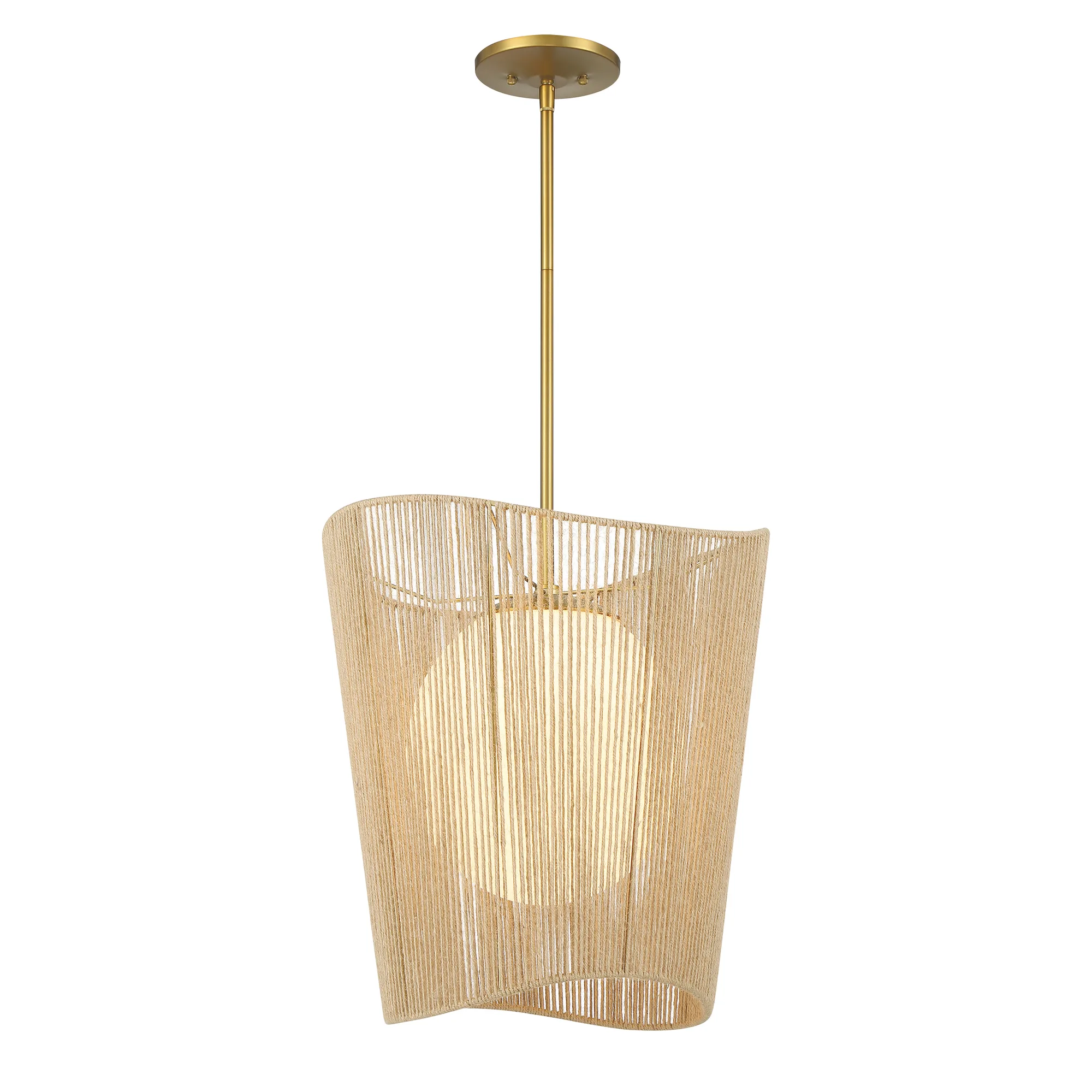 Key Largo 1-Light Pendant in Soft Brass