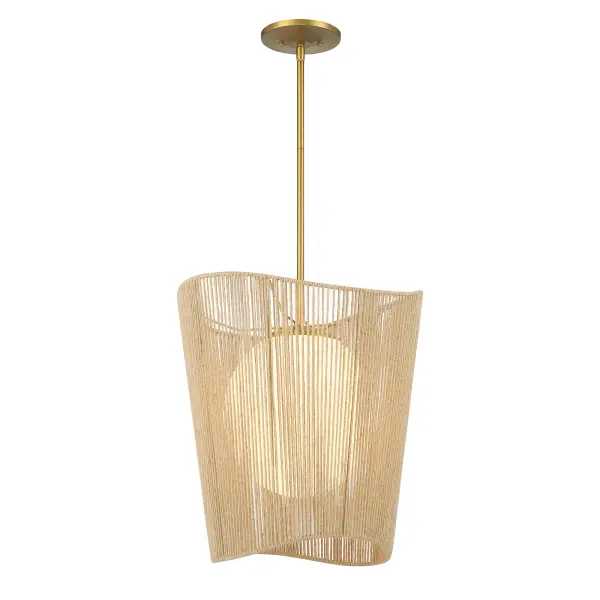Key Largo 1-Light Pendant in Soft Brass - Image 1