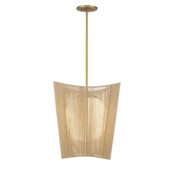 Key Largo 1-Light Pendant in Soft Brass - Image 2