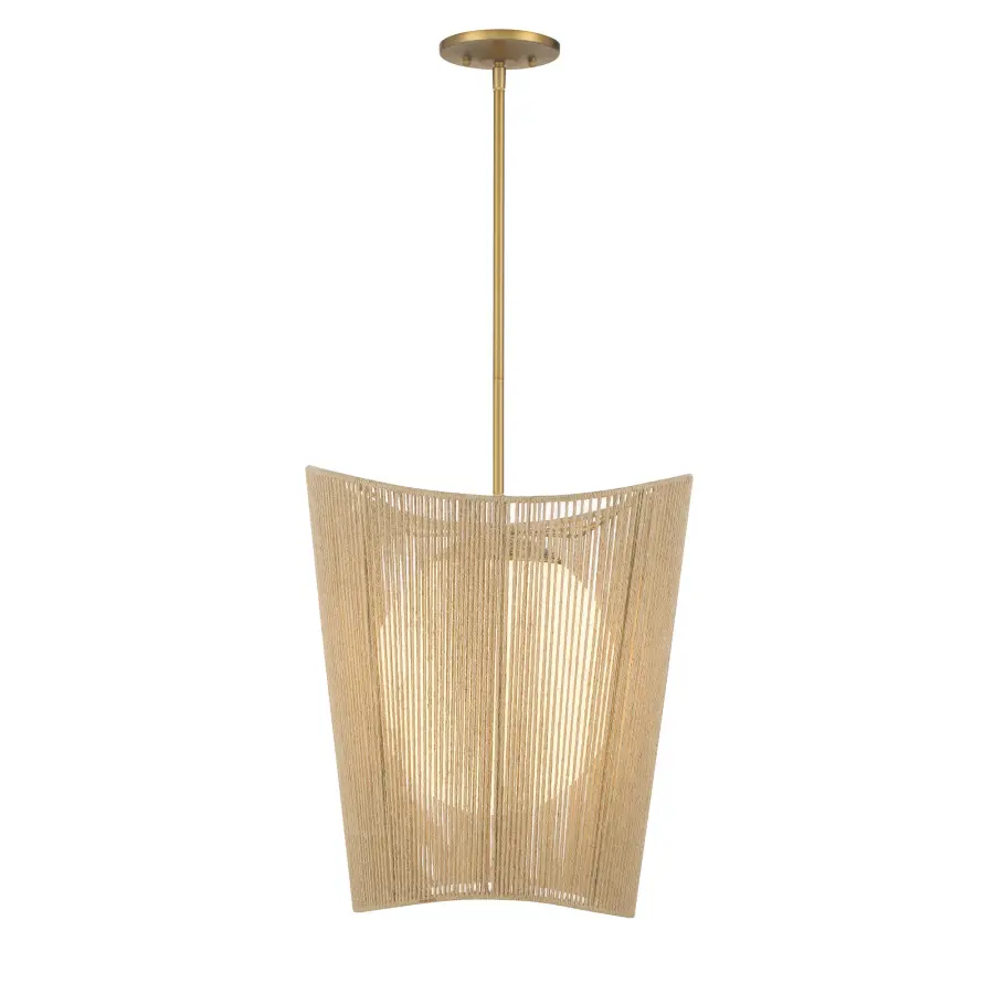 Key Largo 1-Light Pendant in Soft Brass - Image 2