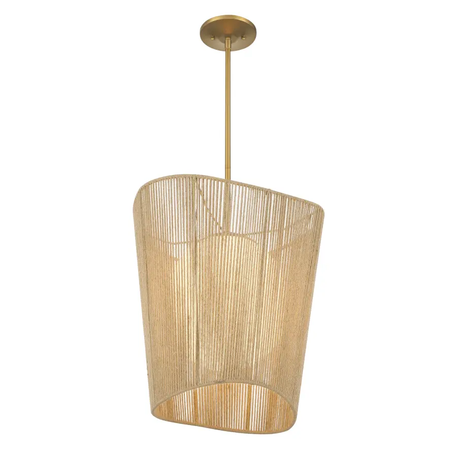 Key Largo 1-Light Pendant in Soft Brass - Image 3