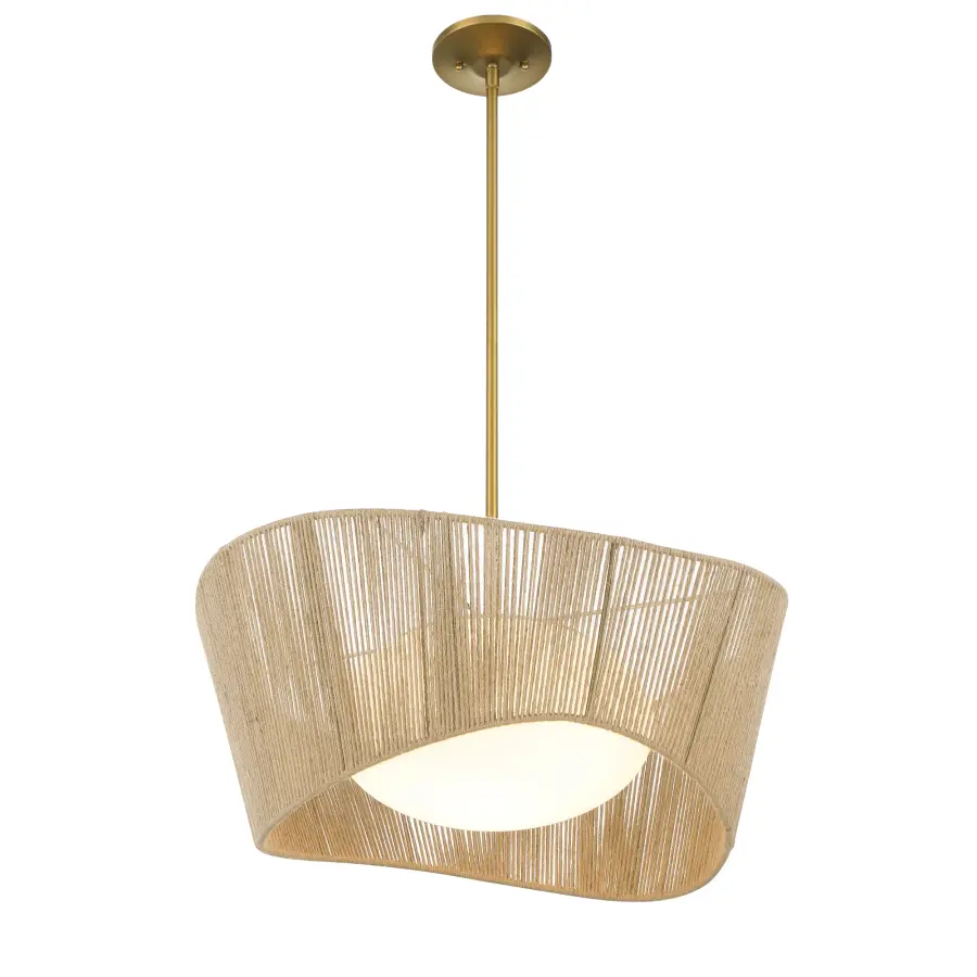 Key Largo 22" Pendant Light in Soft Brass - Image 3