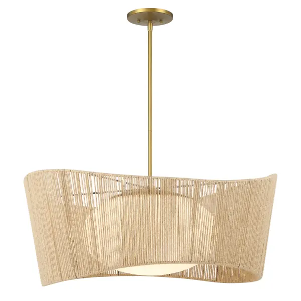Key Largo 28" Pendant Light in Soft Brass - Image 1