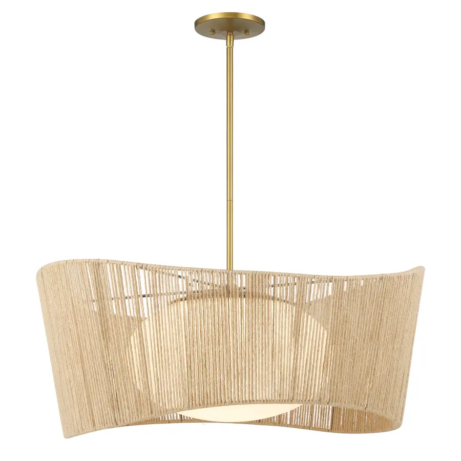 Key Largo 28" Pendant Light in Soft Brass - Image 1