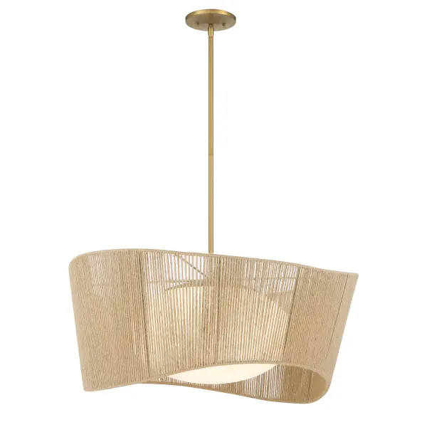 Key Largo 28" Pendant Light in Soft Brass - Image 4
