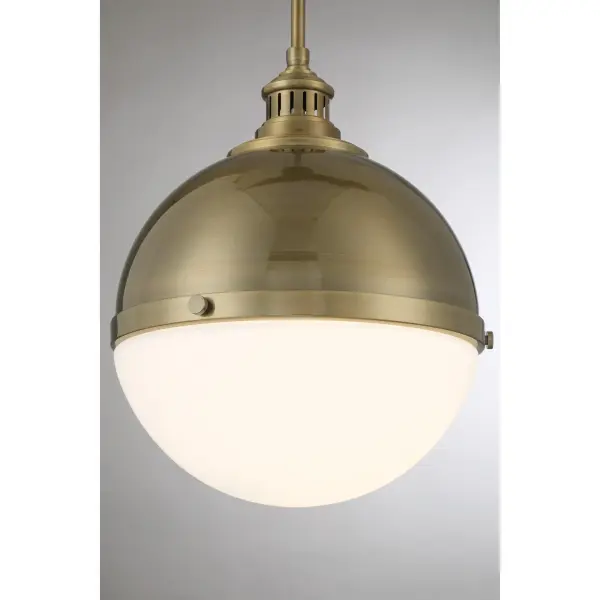 Vorey 1-Light Pendant in Oxidized Aged Brass - Image 3